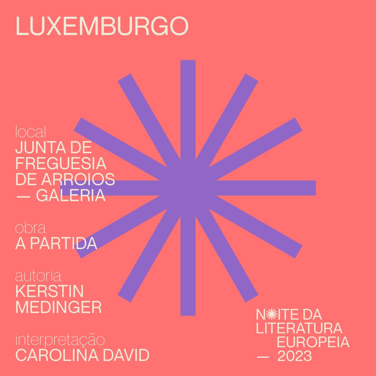 Nuit de la littérature européenne 2023 - Ambassade du Luxembourg à Lisbonne